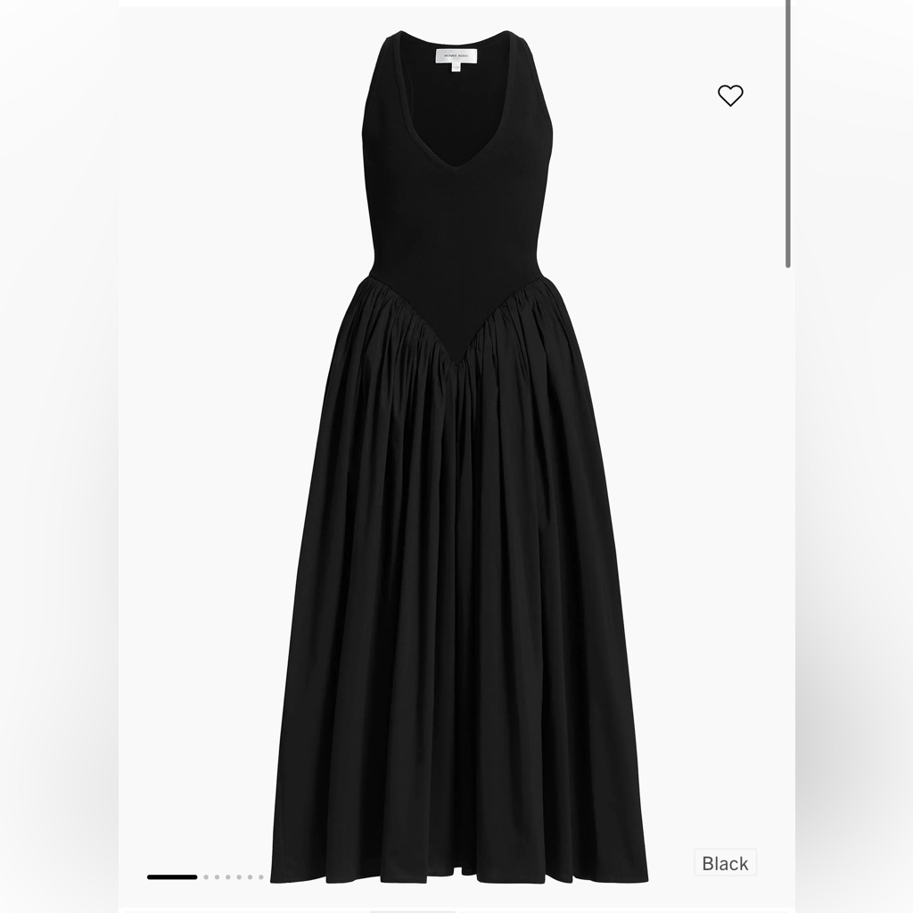 Ronny Kobo ,Sirinda V-Neck Pleated Dress, Black, X-Small